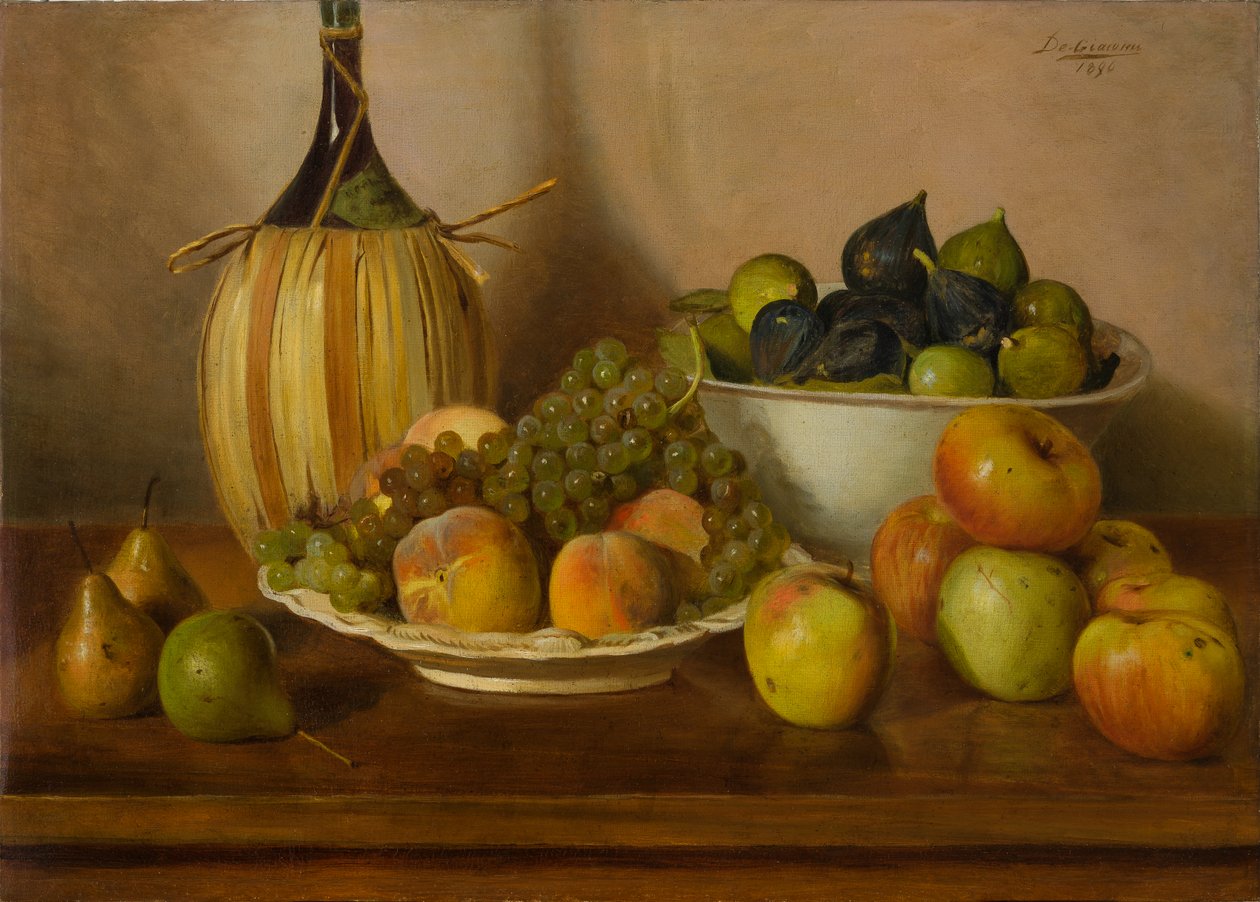 Martwa natura z owocami (obraz olejny na płótnie) autorstwa Eugenio De Giacomi
