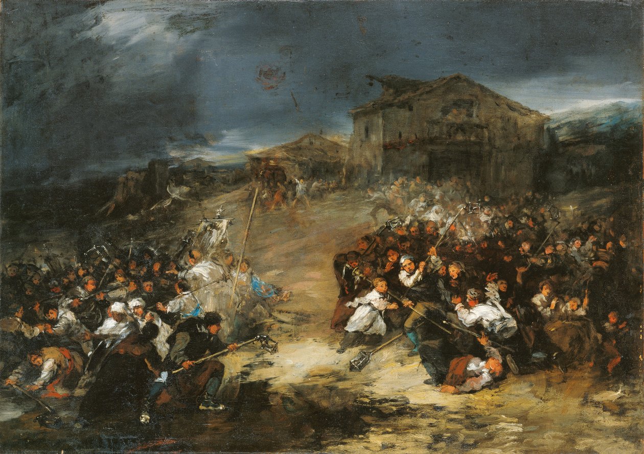 Procesja świtu - Lucas Velazquez, Eugene (1817-1870) - c 1860 - Olej na płótnie - 67,5 x 94,8 - Muzeum Carmen Thyssen, Malaga autorstwa Eugenio Lucas Velázquez