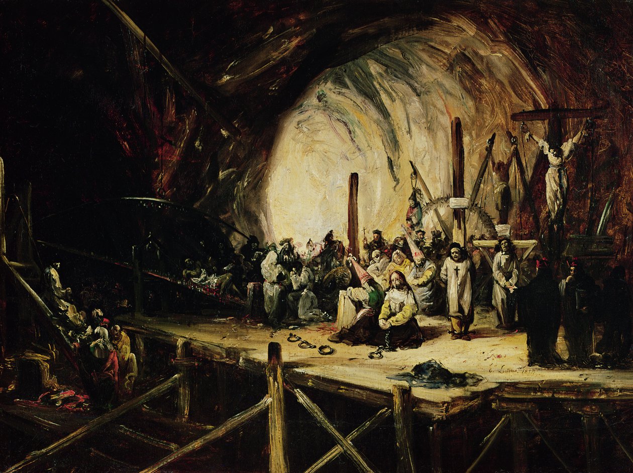 Scena Inkwizycji autorstwa Eugenio Lucas y Padilla