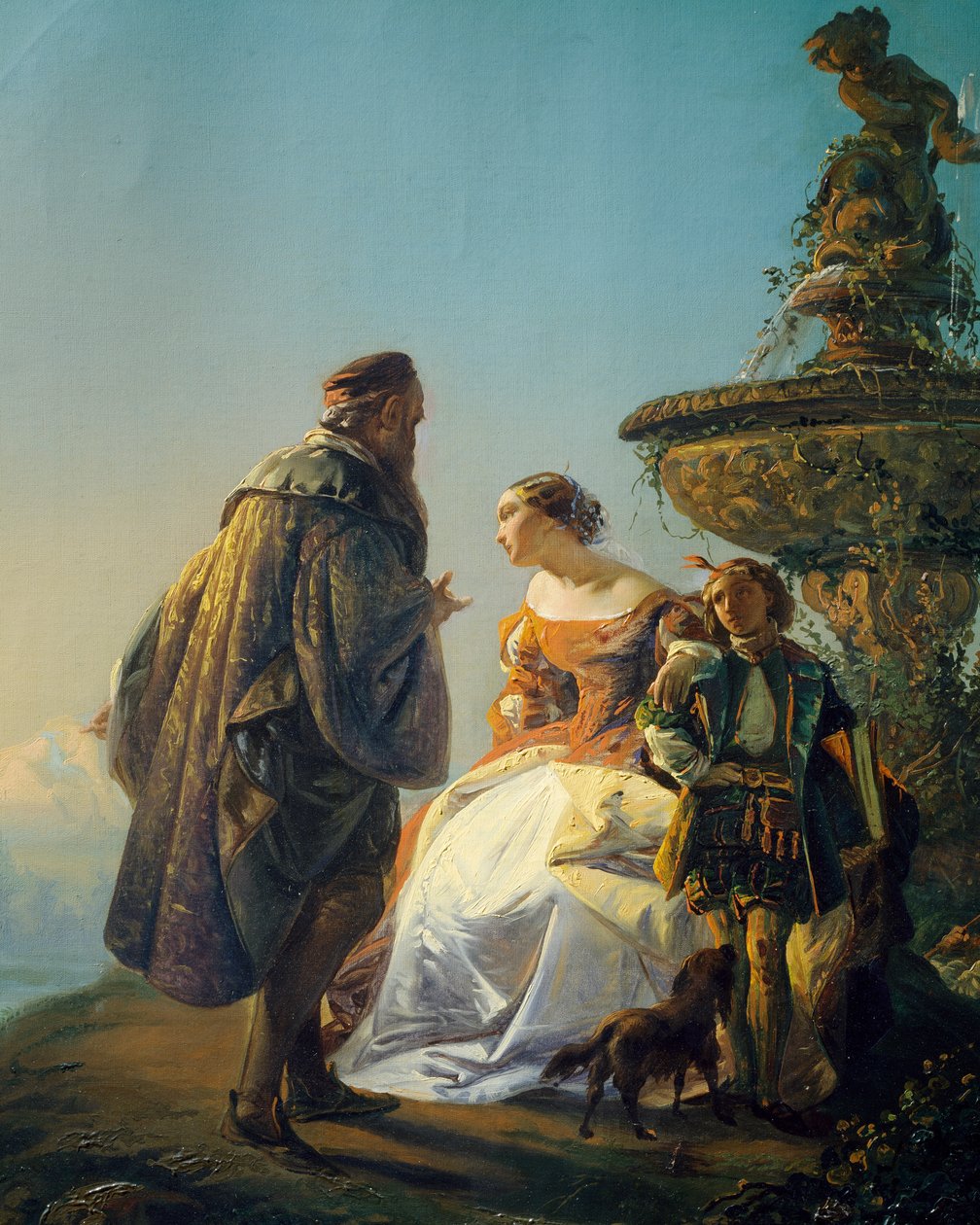 Portret Tycjana i Irene da Spilimbergo, autorstwa Eugenio Moretti Larese (1822-1874) autorstwa Eugenio Moretti Larese