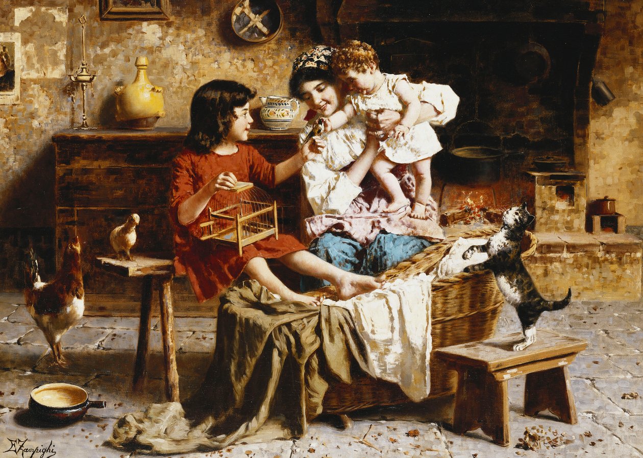 Zabawne dziecko autorstwa Eugenio Zampighi