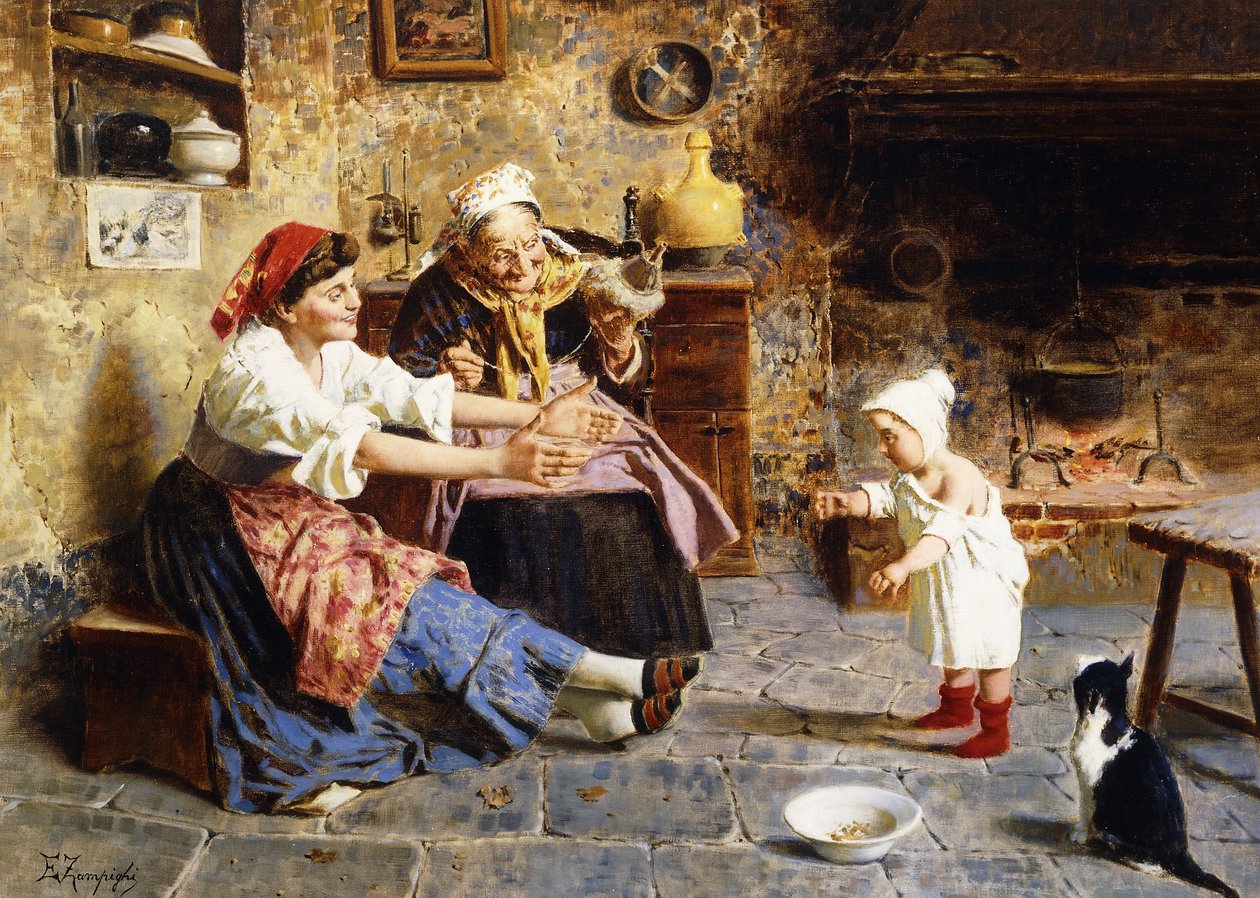 Pierwsze kroki autorstwa Eugenio Zampighi