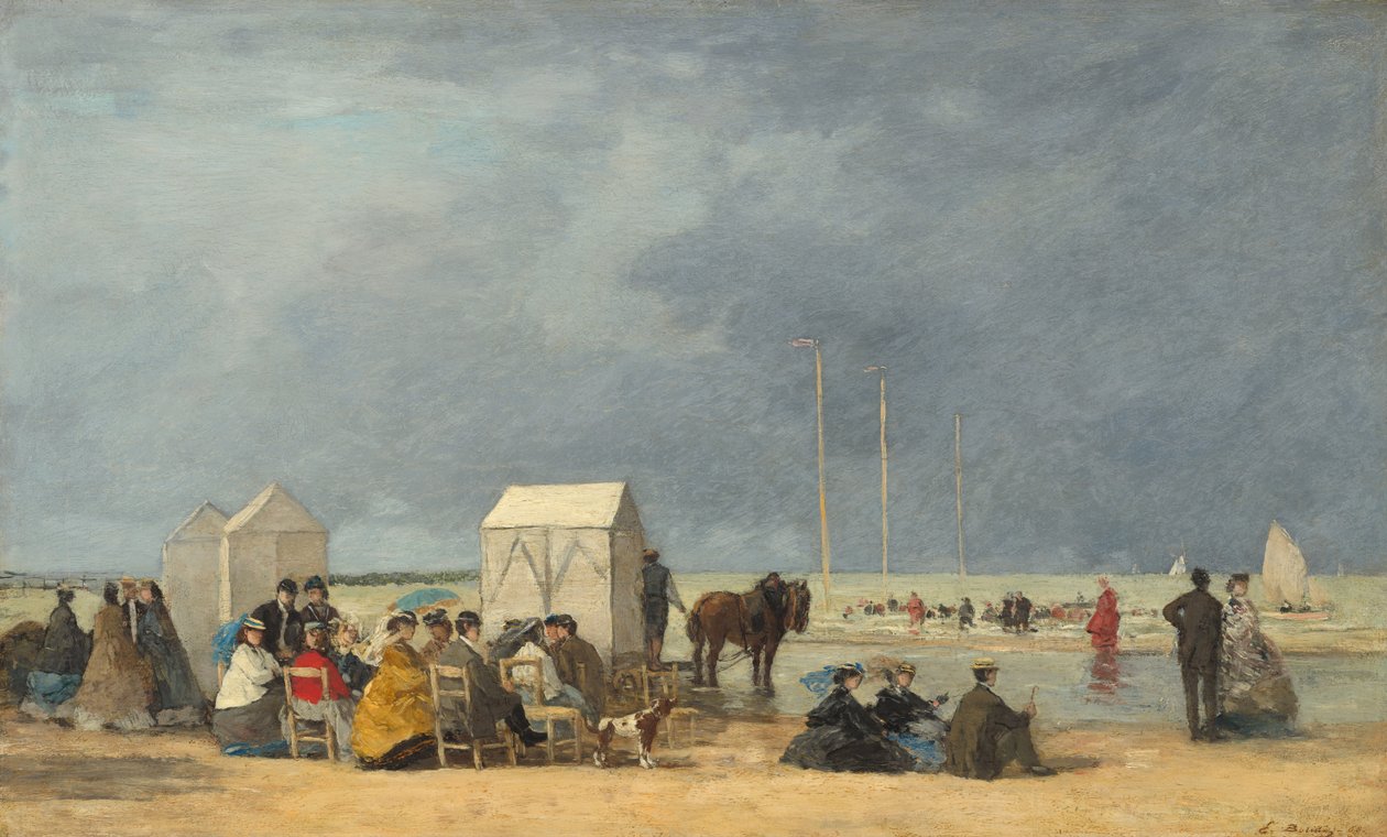 Czas kąpieli w Deauville autorstwa Eugene Louis Boudin