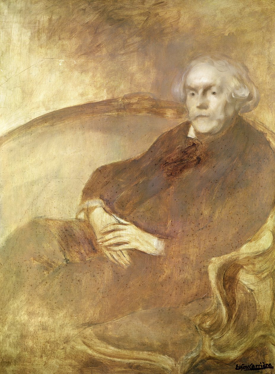 Portret Edmonda de Goncourt autorstwa Eugène Carrière