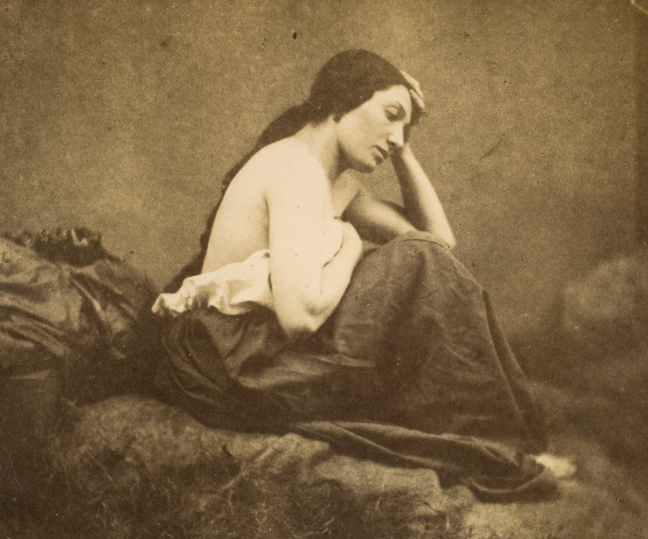Portret kobiety autorstwa Eugène Durieu