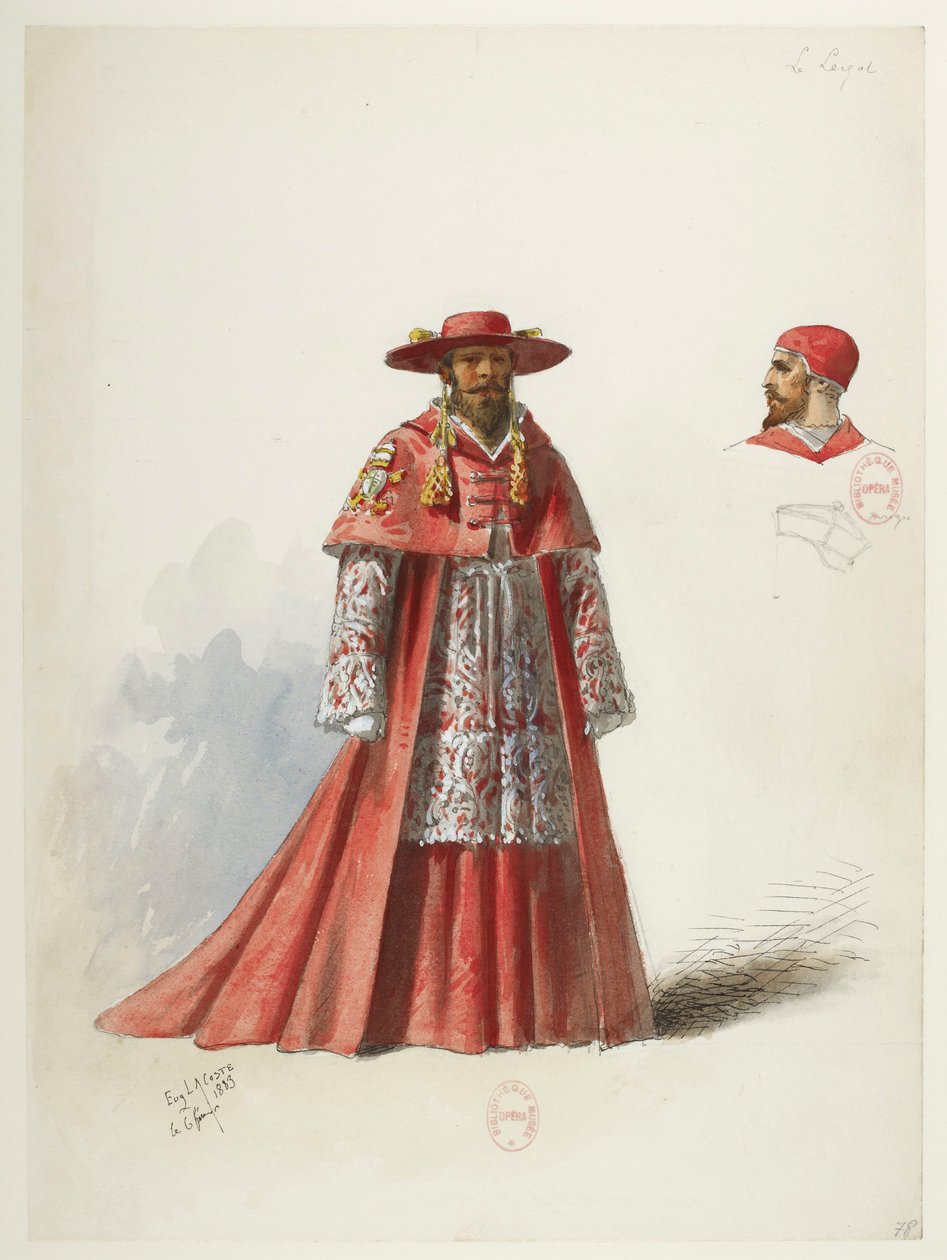 Saint-Saëns - Henryk VIII - Modele kostiumów - Lacoste autorstwa Eugene Lacoste