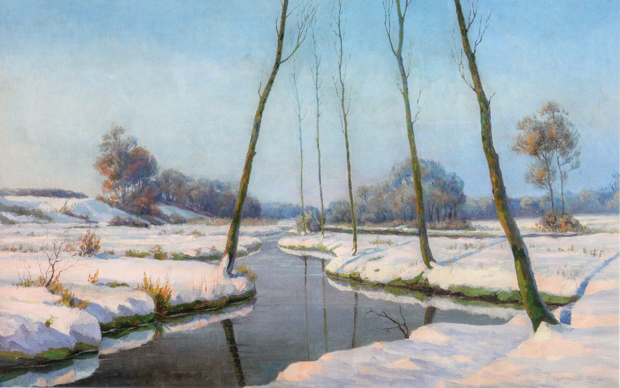 Śnieżny krajobraz autorstwa Eugène Mousset