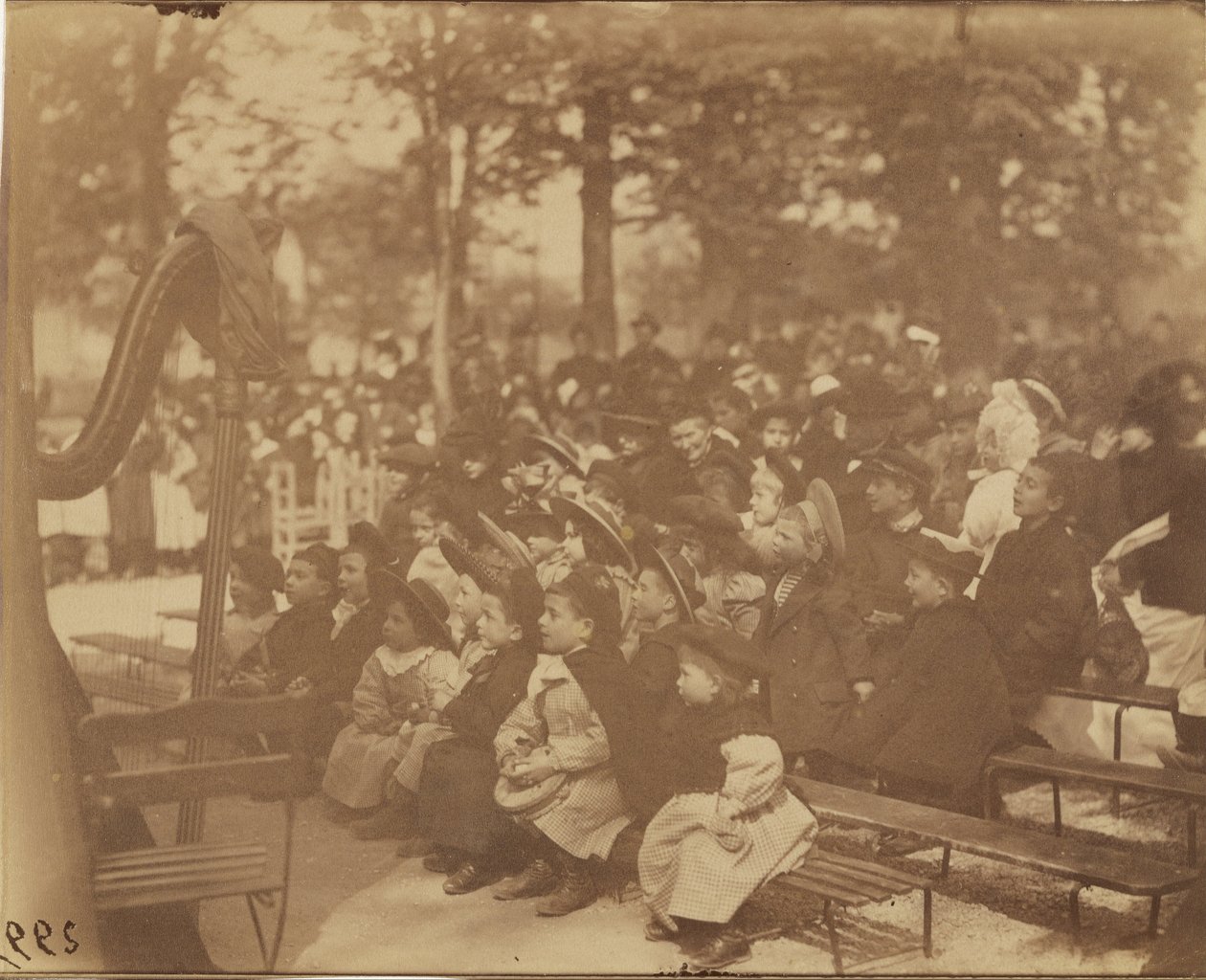 Guignol, Ogrody Luksemburskie autorstwa Eugène Atget