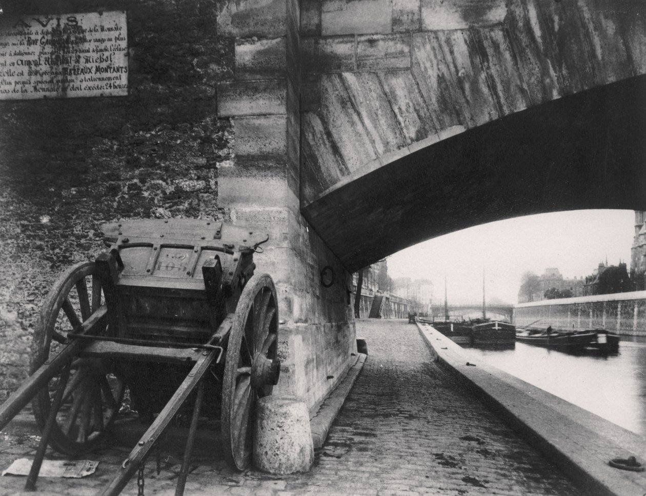 Pont de lArchevêché, na rogu Quai de la Tournelle, Paryż, 1911 autorstwa Eugène Atget