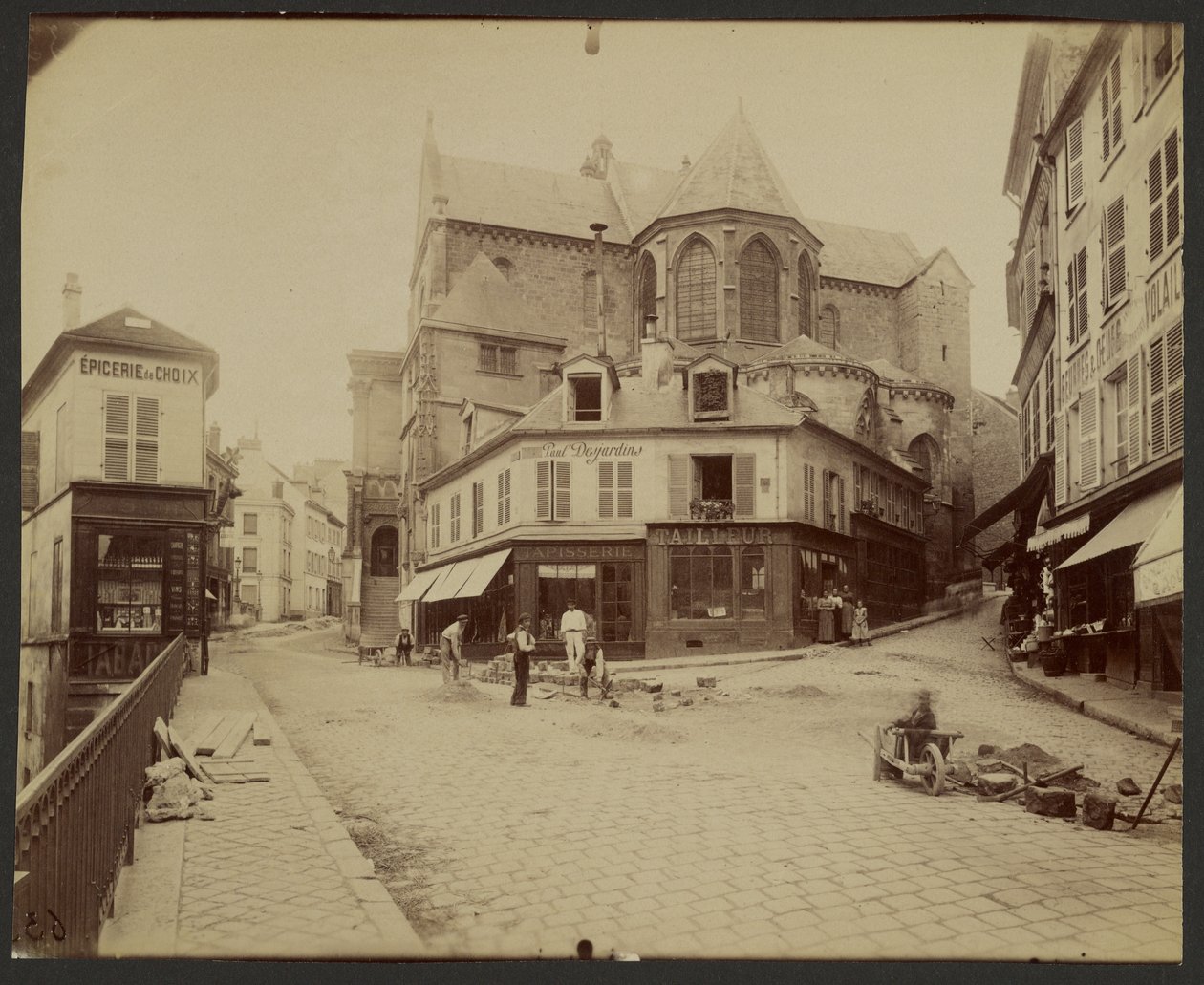 Pontoise, kościół Saint-Maclou, XII-XVI wiek autorstwa Eugène Atget