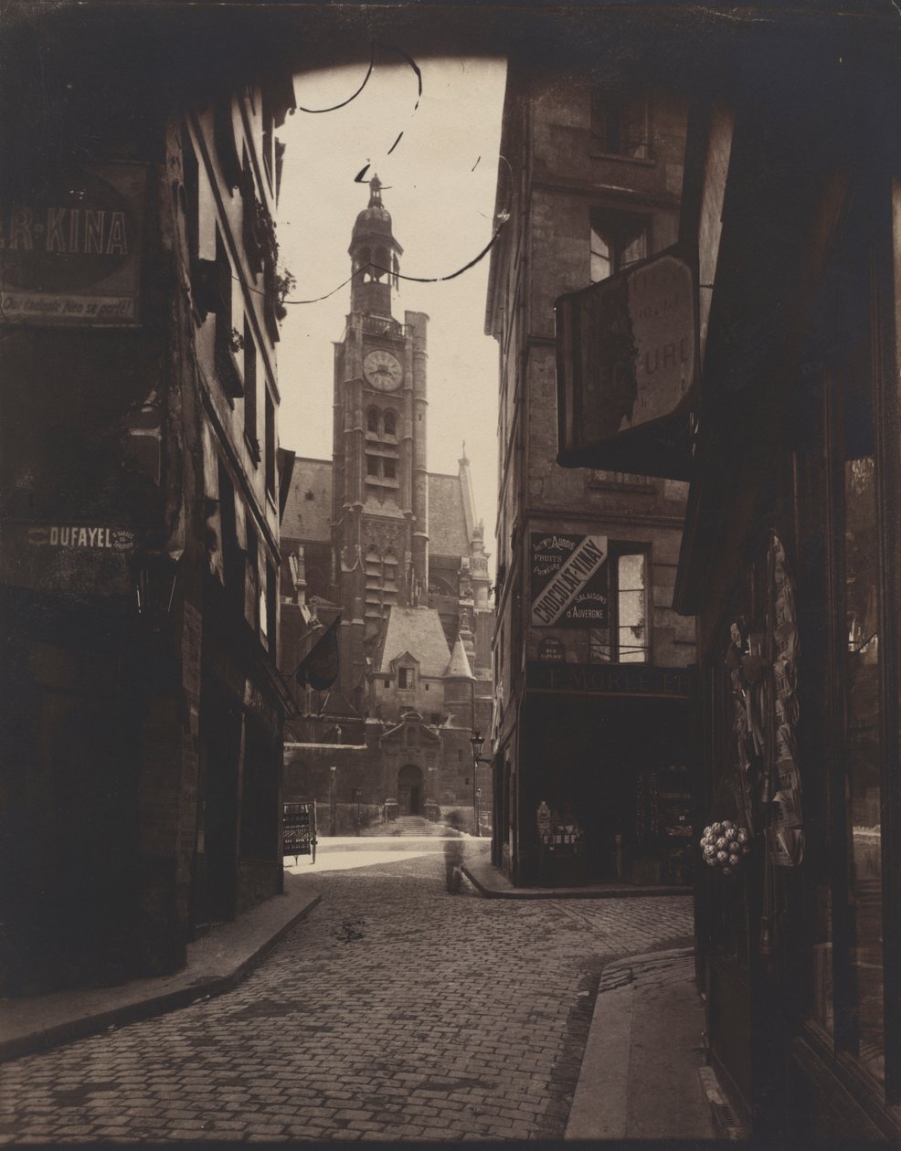 Rue de la Montagne-Sainte-Geneviève autorstwa Eugène Atget
