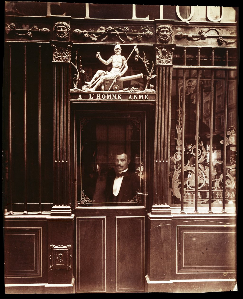 Studium Paryskiej Kawiarni autorstwa Eugène Atget