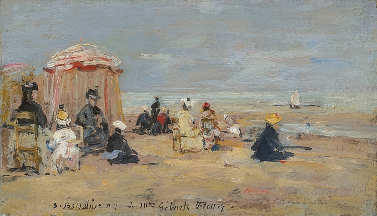 Na plaży. 1894 autorstwa Eugene Louis Boudin