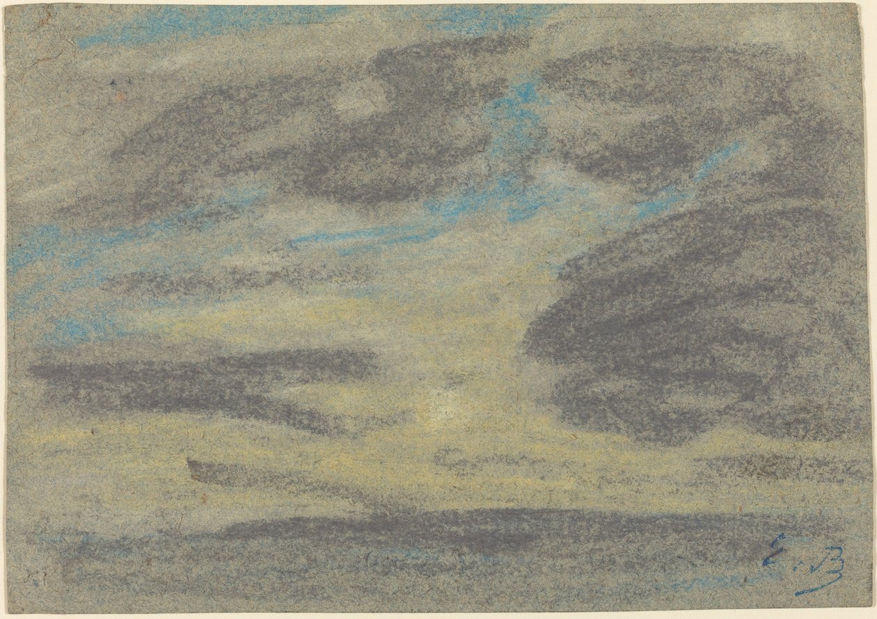 Chmury nad morzem autorstwa Eugène Boudin