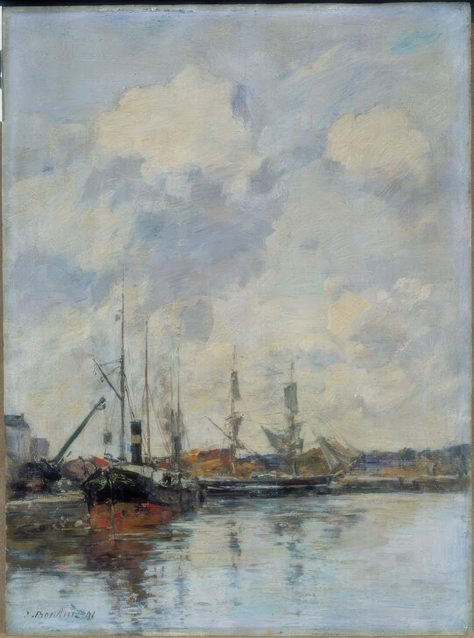 Basen portowy autorstwa Eugène Boudin