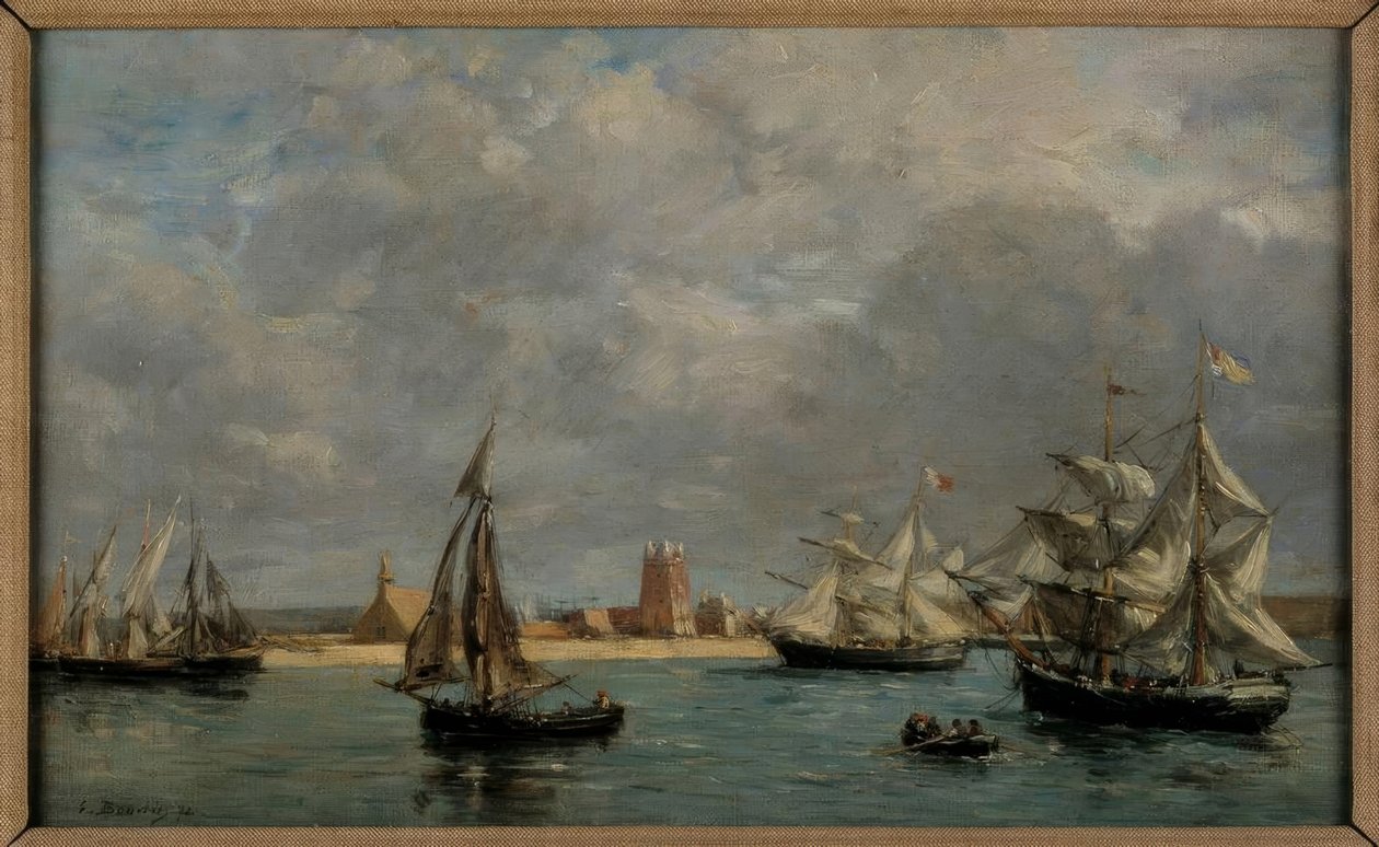 Port w Camaret autorstwa Eugene Louis Boudin