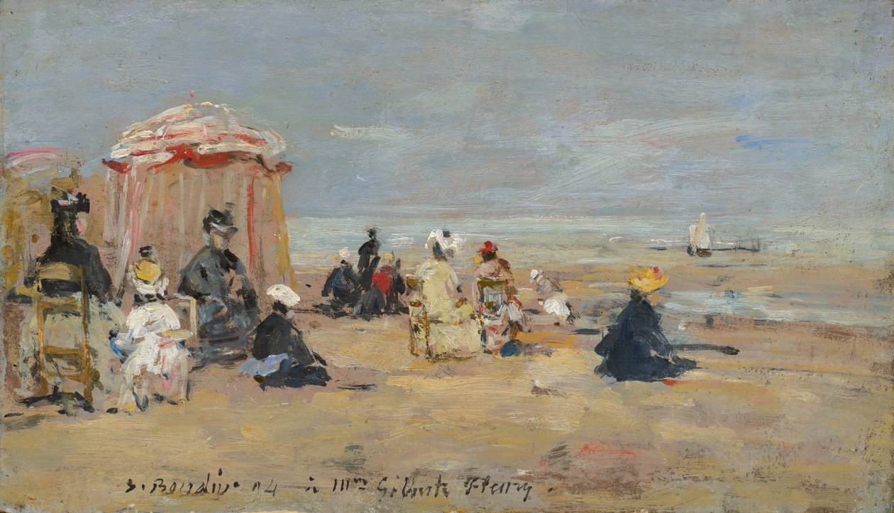 Na plaży autorstwa Eugène Boudin