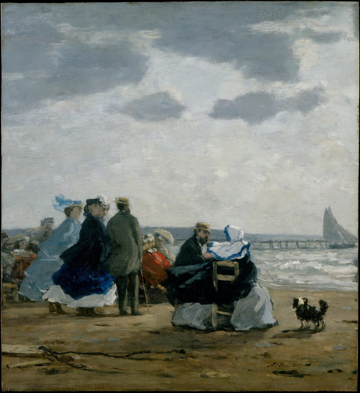 Na plaży, Dieppe autorstwa Eugene Louis Boudin