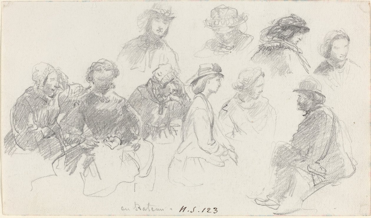 Pasażerowie na statku autorstwa Eugène Boudin