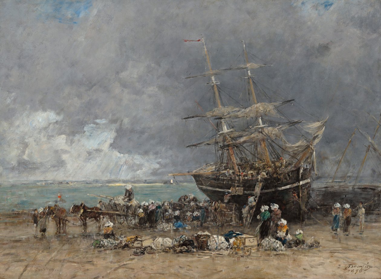 Powrót Terre-Neuvier autorstwa Eugène Boudin
