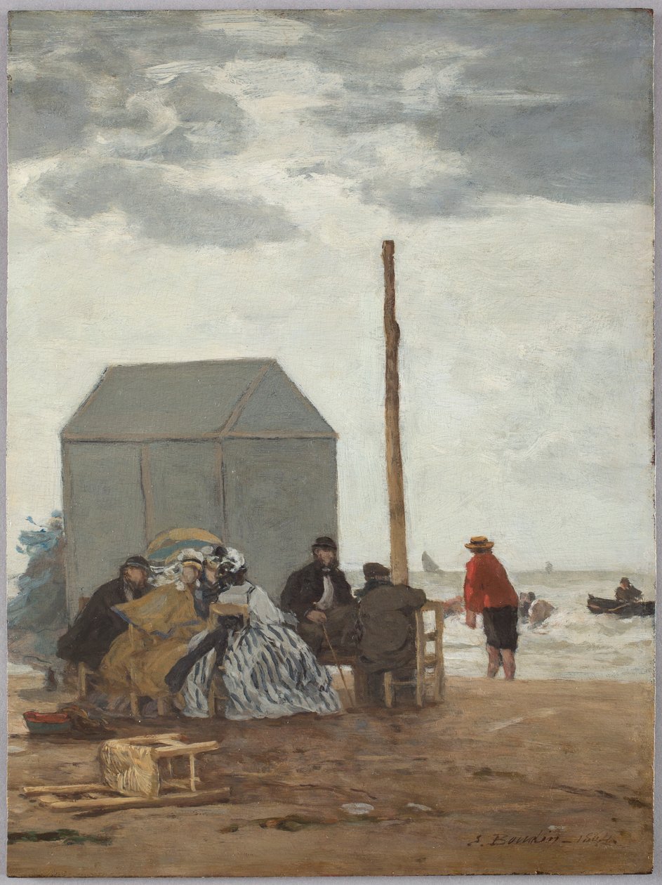 Plaża w Deauville autorstwa Eugène Boudin