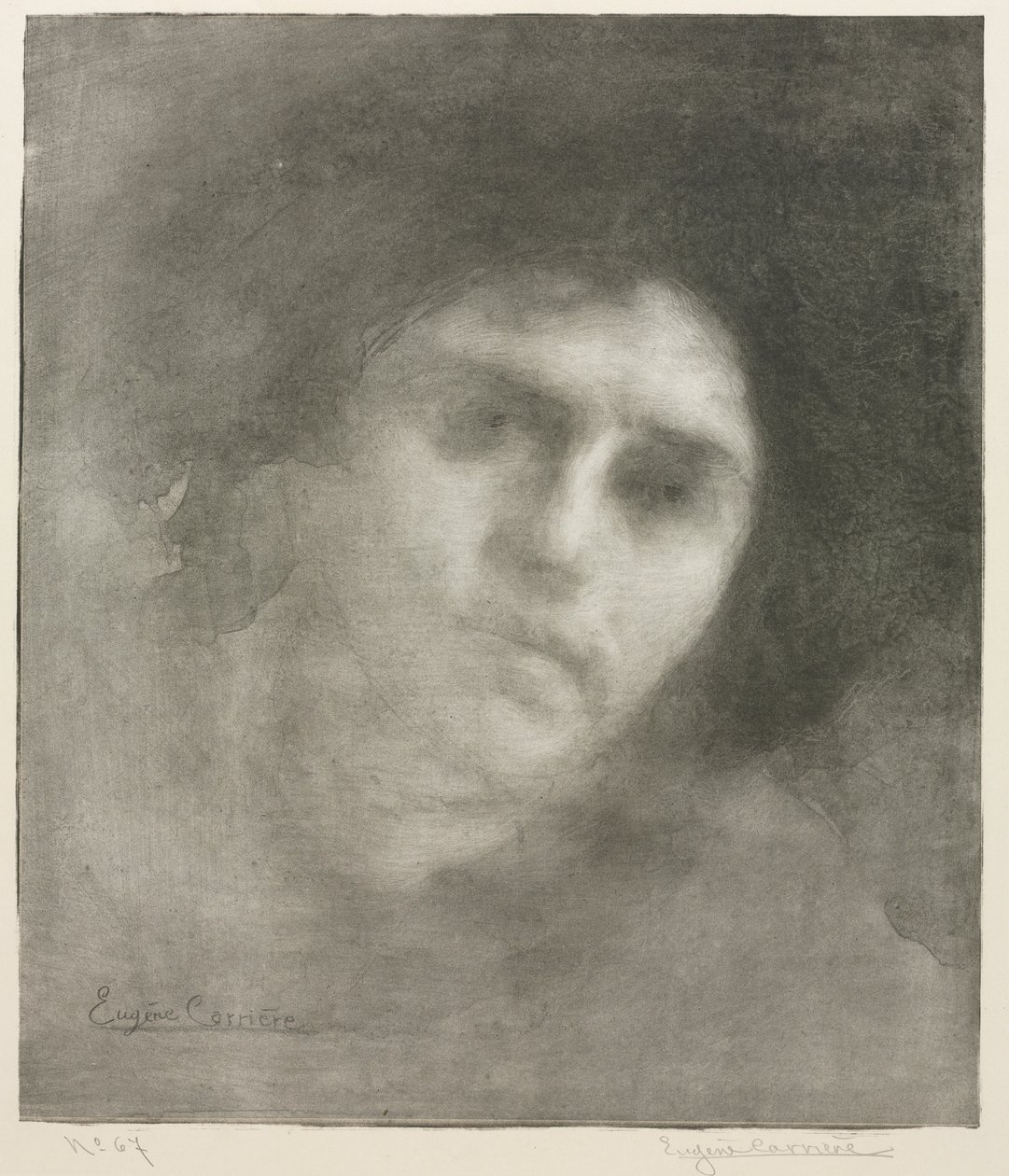 Madame Eugène Carrière (duży talerz) autorstwa Eugène Carrière