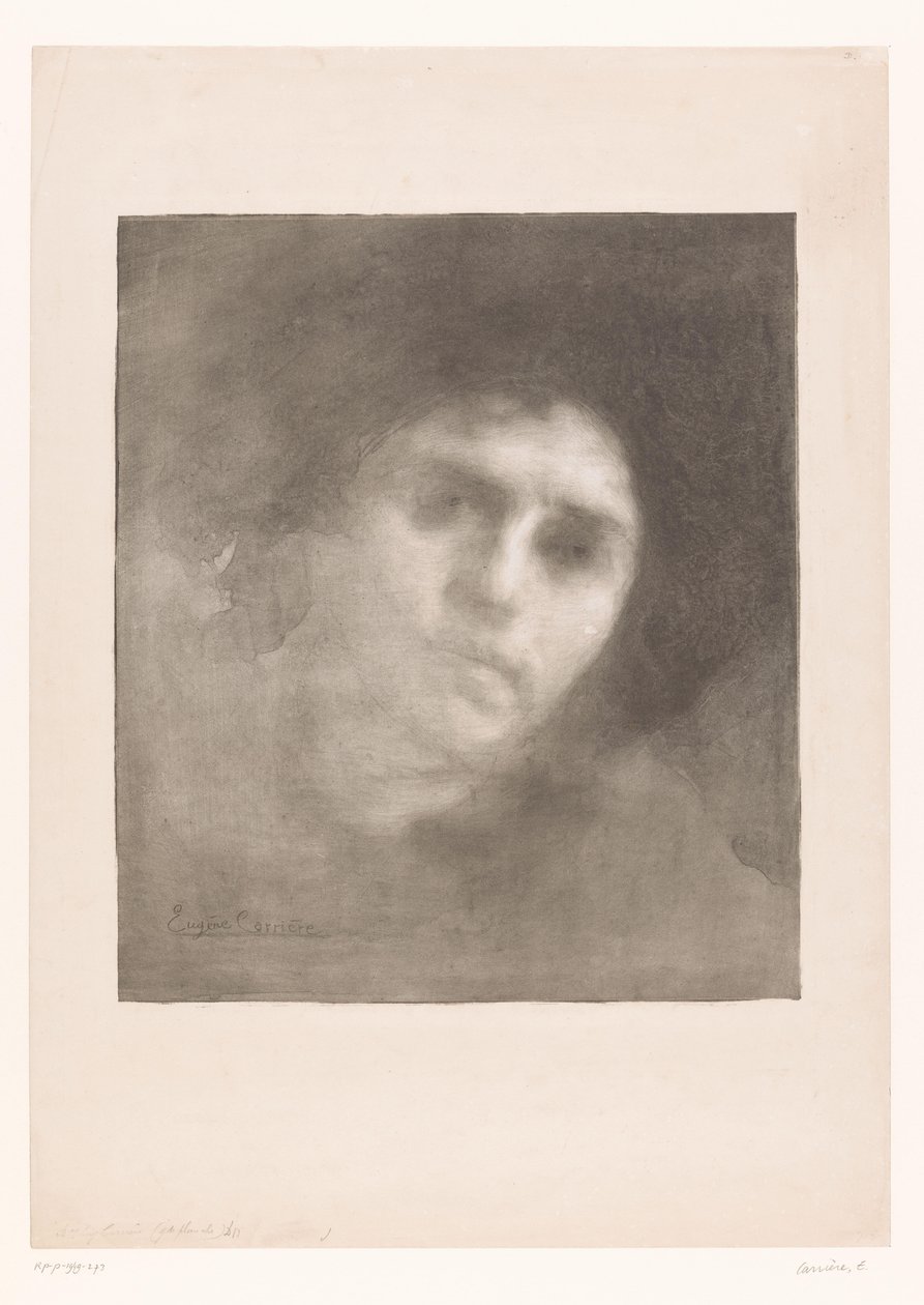 Portret Madame Carriere Pani Eugene Carriere autorstwa Eugène Carrière