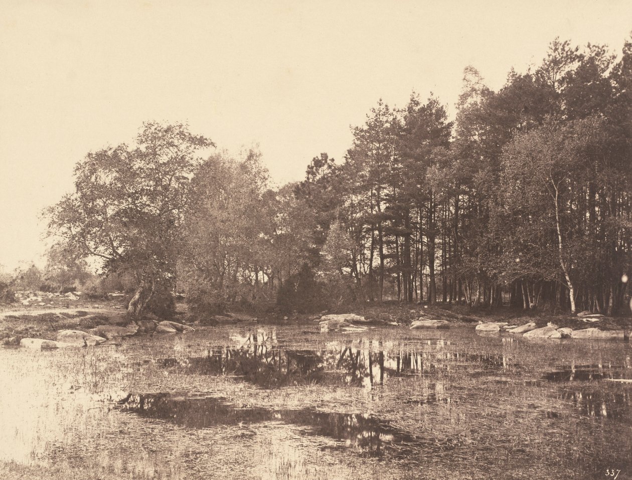 Bagno w Piat (płaskowyż Belle-Croix), ok. 1863 r. (zdjęcie) autorstwa Eugène Cuvelier
