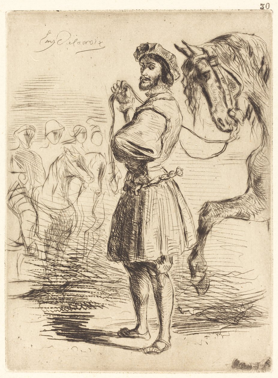 Pan z okresu Franciszka I Un Seigneur de temps de François Ier, 1833. autorstwa Eugène Delacroix