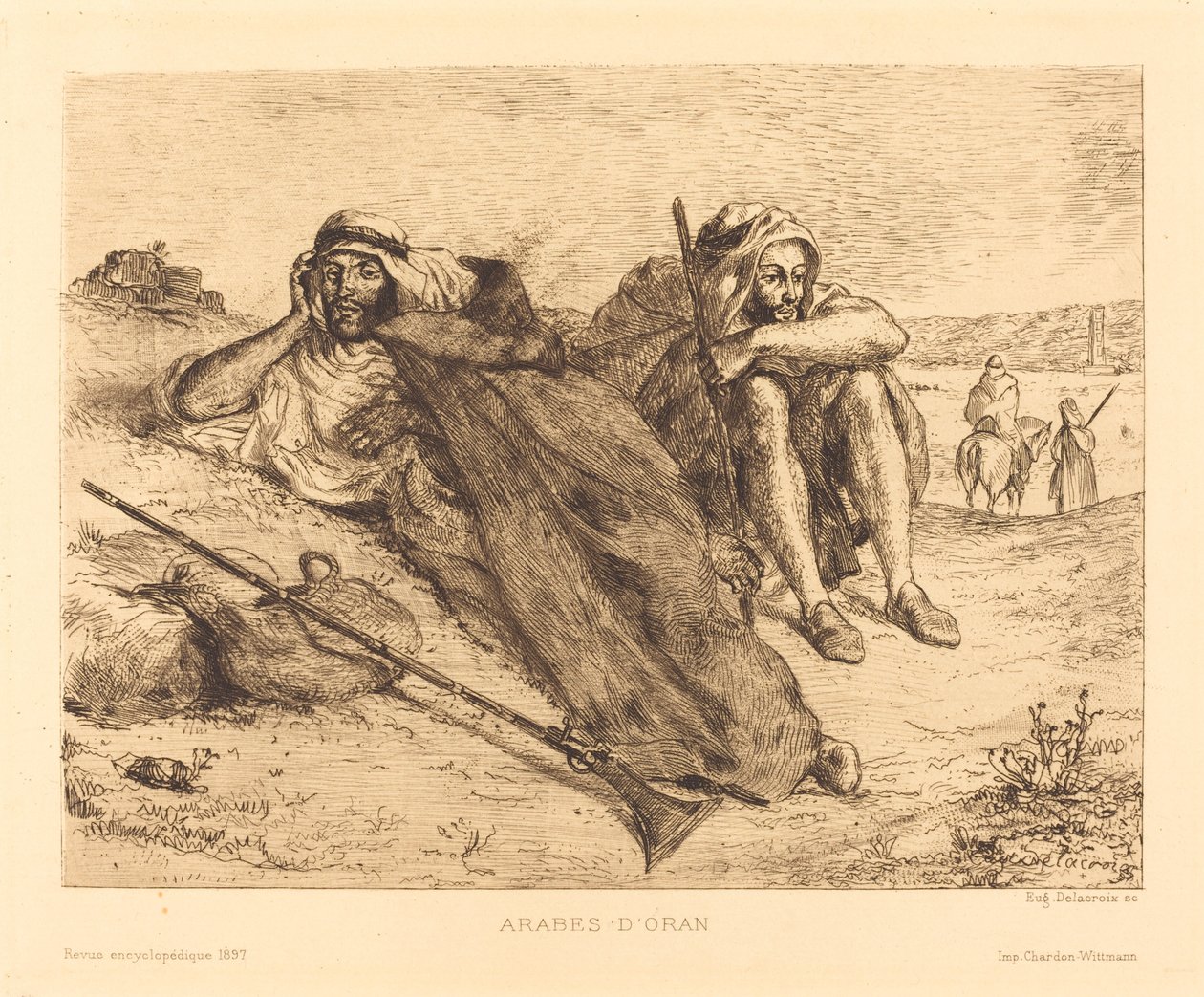 Arabowie z Oranu autorstwa Eugène Delacroix