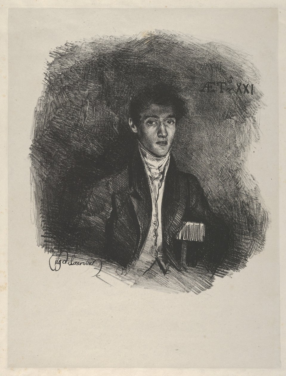 Baron Schwiter Ludwik Auguste Schwiter, 1805-1889, 1826., 1826. autorstwa Eugène Delacroix