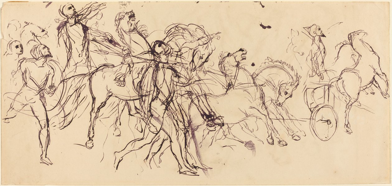 Woźnice (rekto i verso) autorstwa Eugène Delacroix