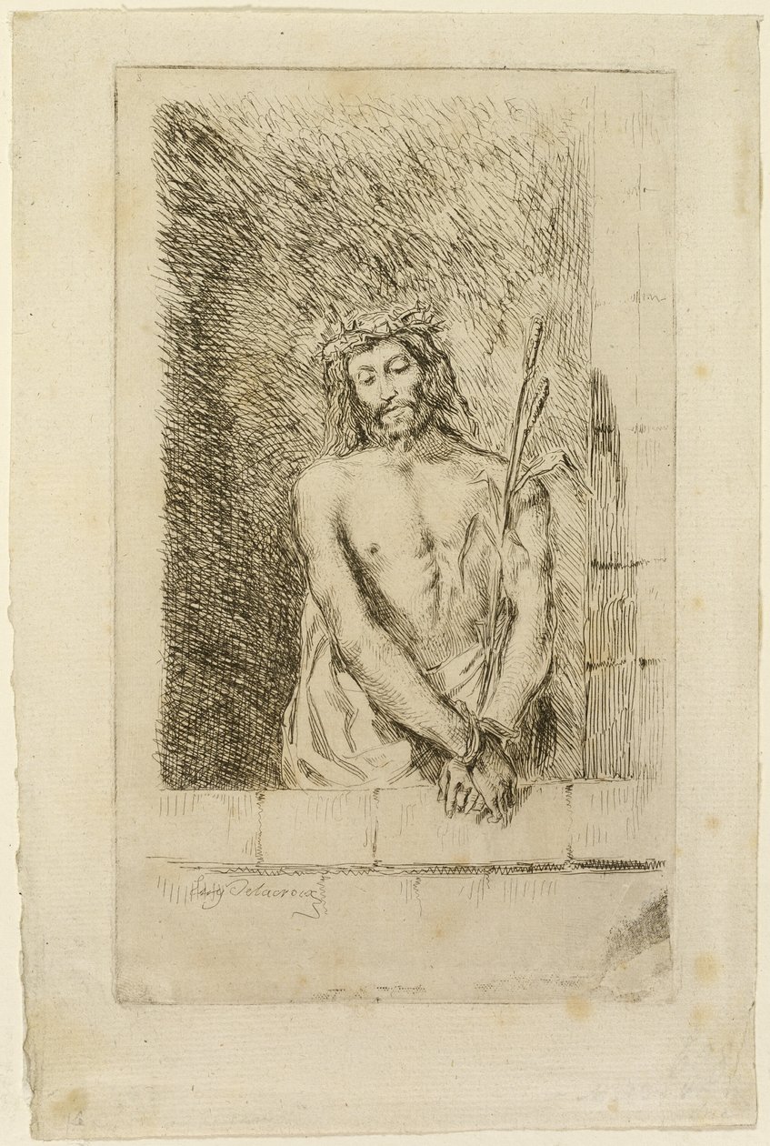 Chrystus z trzciną autorstwa Eugène Delacroix
