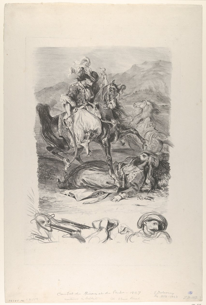 Walka Giaoura i Paszy, 1827., 1827. autorstwa Eugène Delacroix
