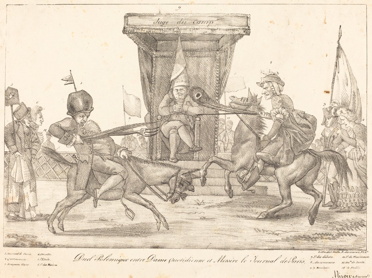 Pojedynek polemiczny autorstwa Eugène Delacroix