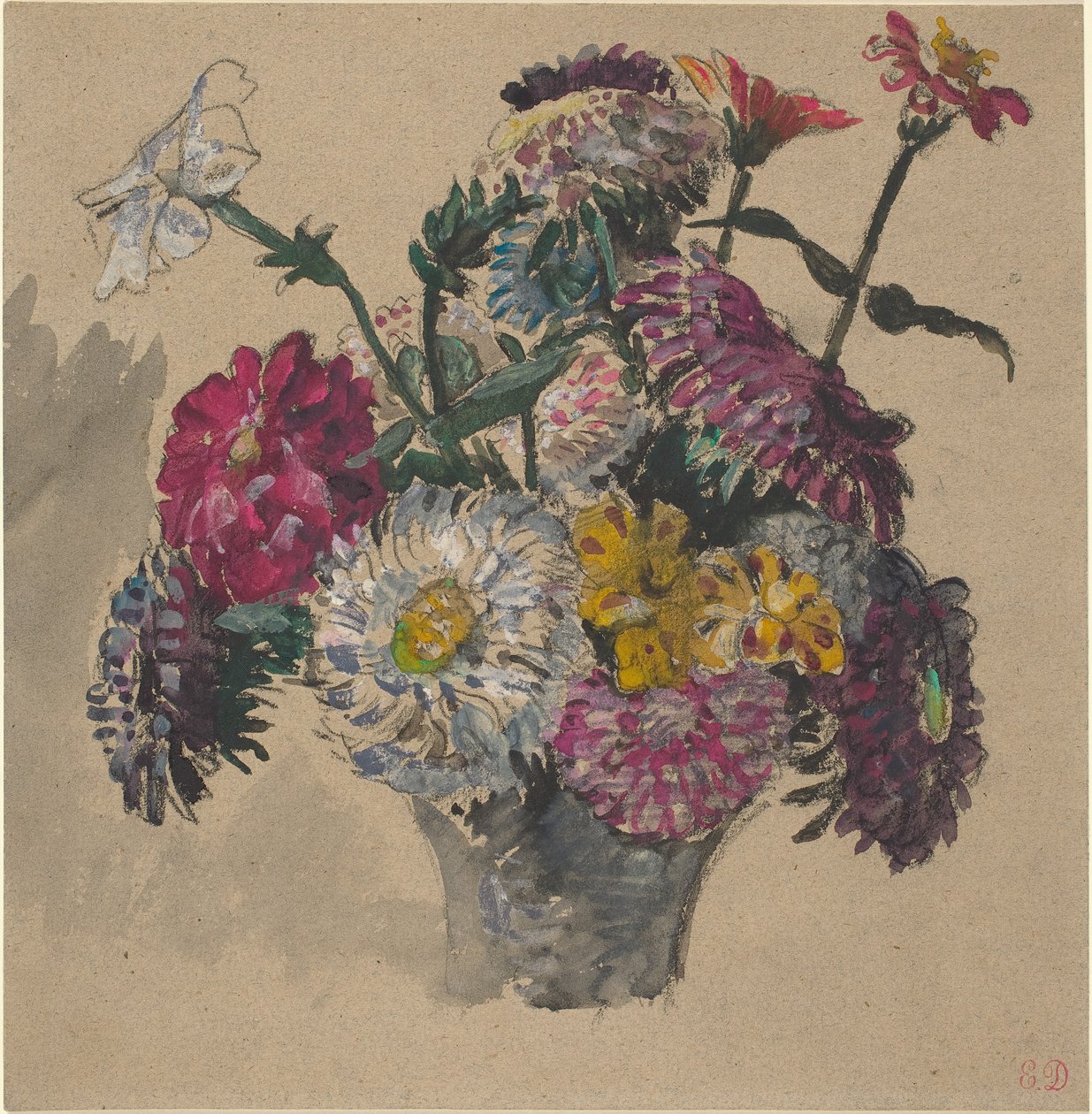 Kwiaty, 1843. autorstwa Eugène Delacroix