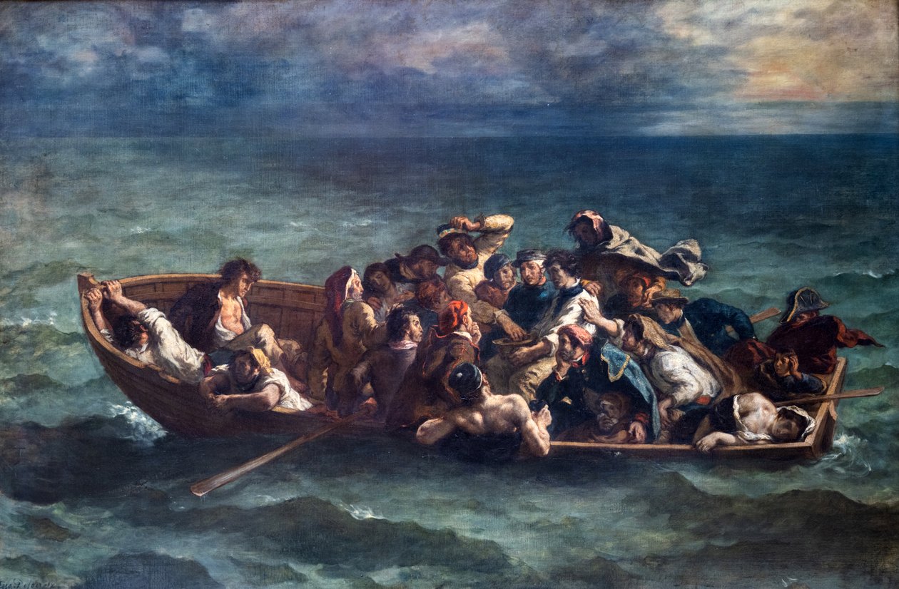 Francuski:  Le naufrage de Don Juan Wrak statku Don Juan autorstwa Eugène Delacroix