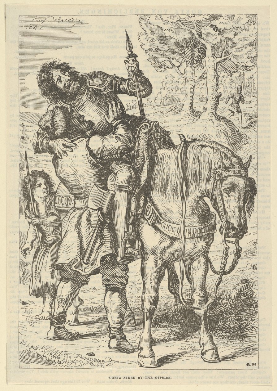 Goetz Wspomagany przez Cyganów, po 1845 r., po 1845 r. autorstwa Eugène Delacroix