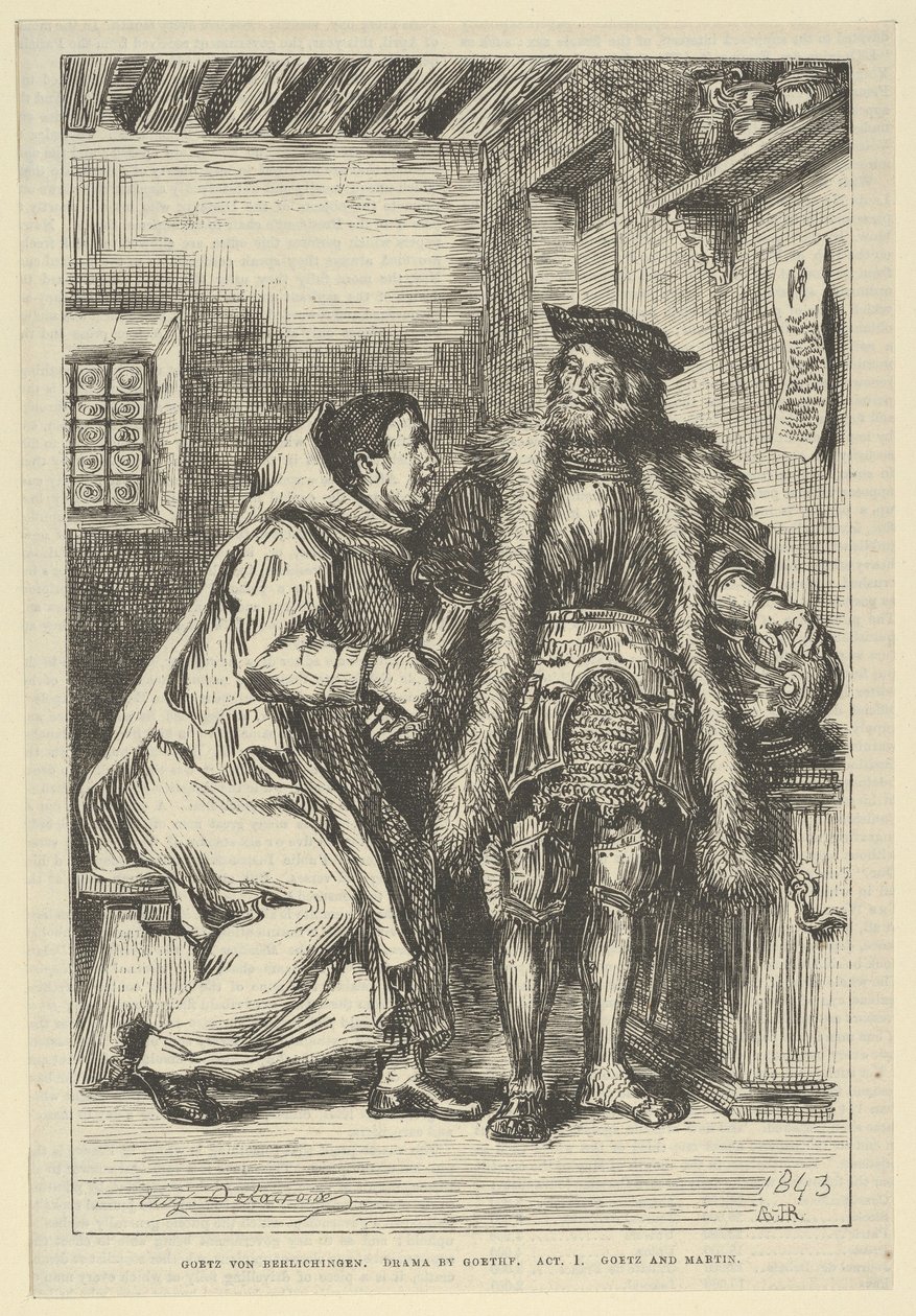 Goetz i fr. Martin, po 1845 r., po 1845 r. autorstwa Eugène Delacroix