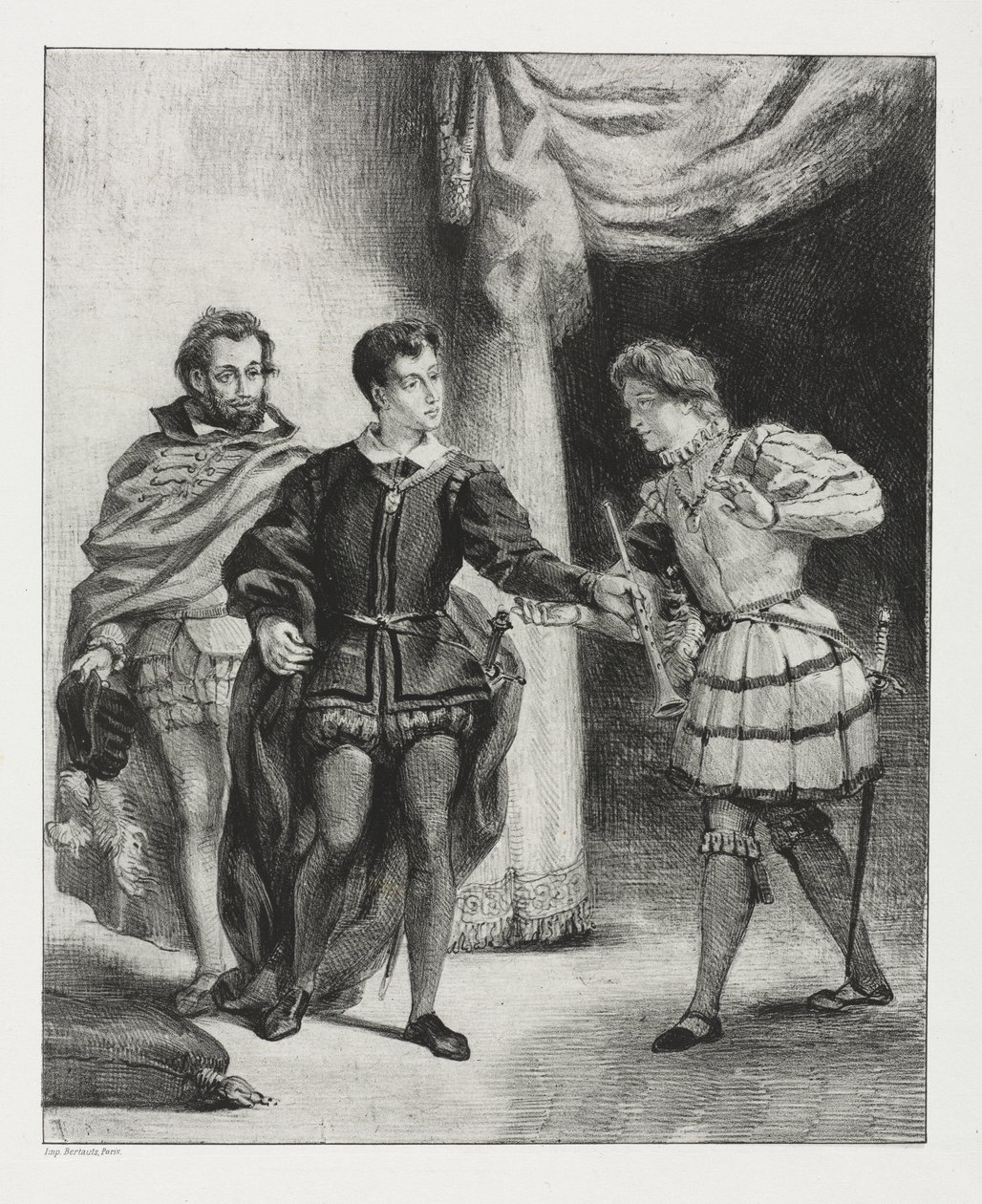 Hamlet: Hamlet i Guildenstern autorstwa Eugène Delacroix