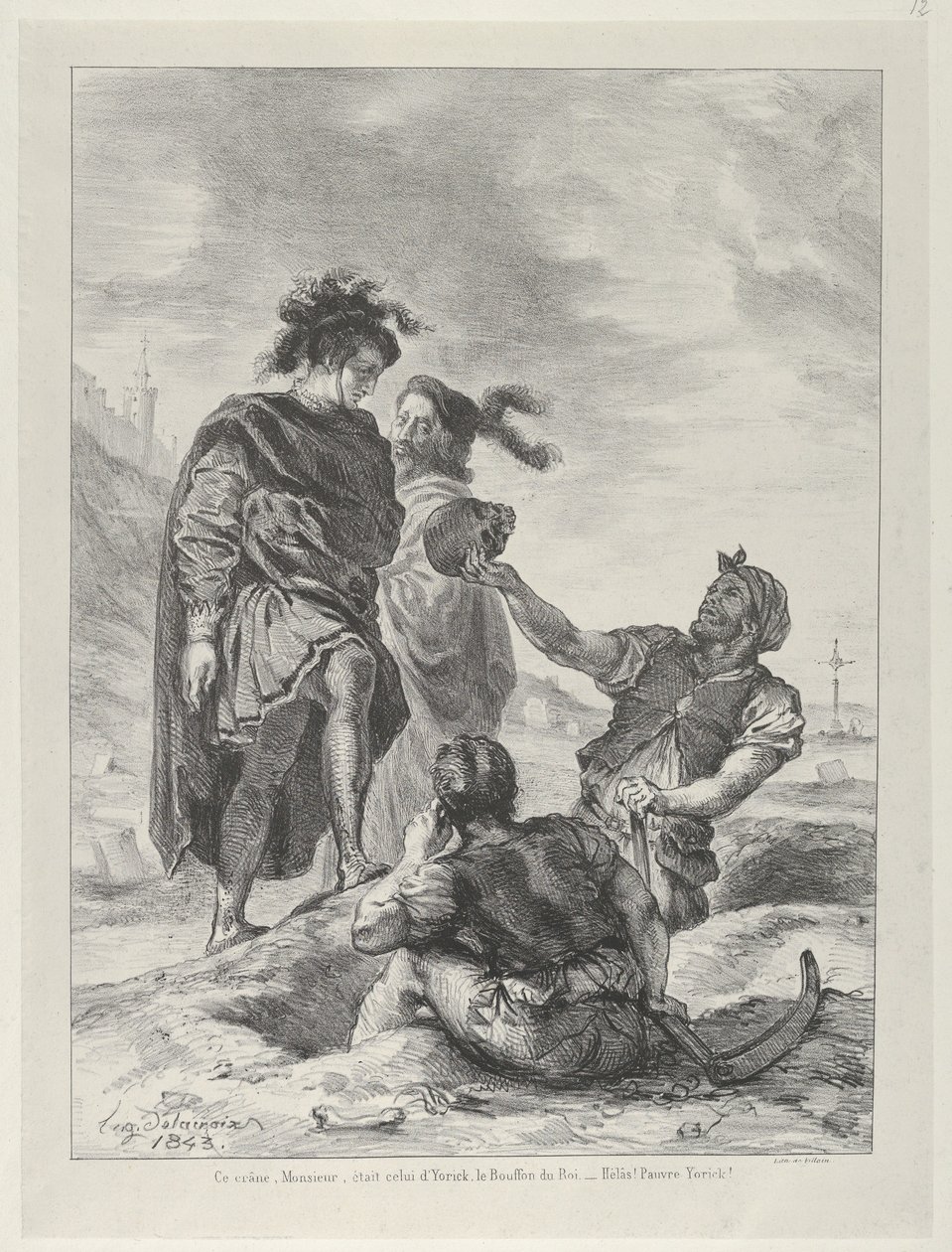 Hamlet i Horatio przed Grabarzami, 1843., 1843. autorstwa Eugène Delacroix