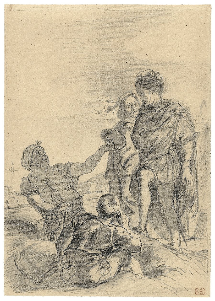 Hamlet i grabarze autorstwa Eugène Delacroix