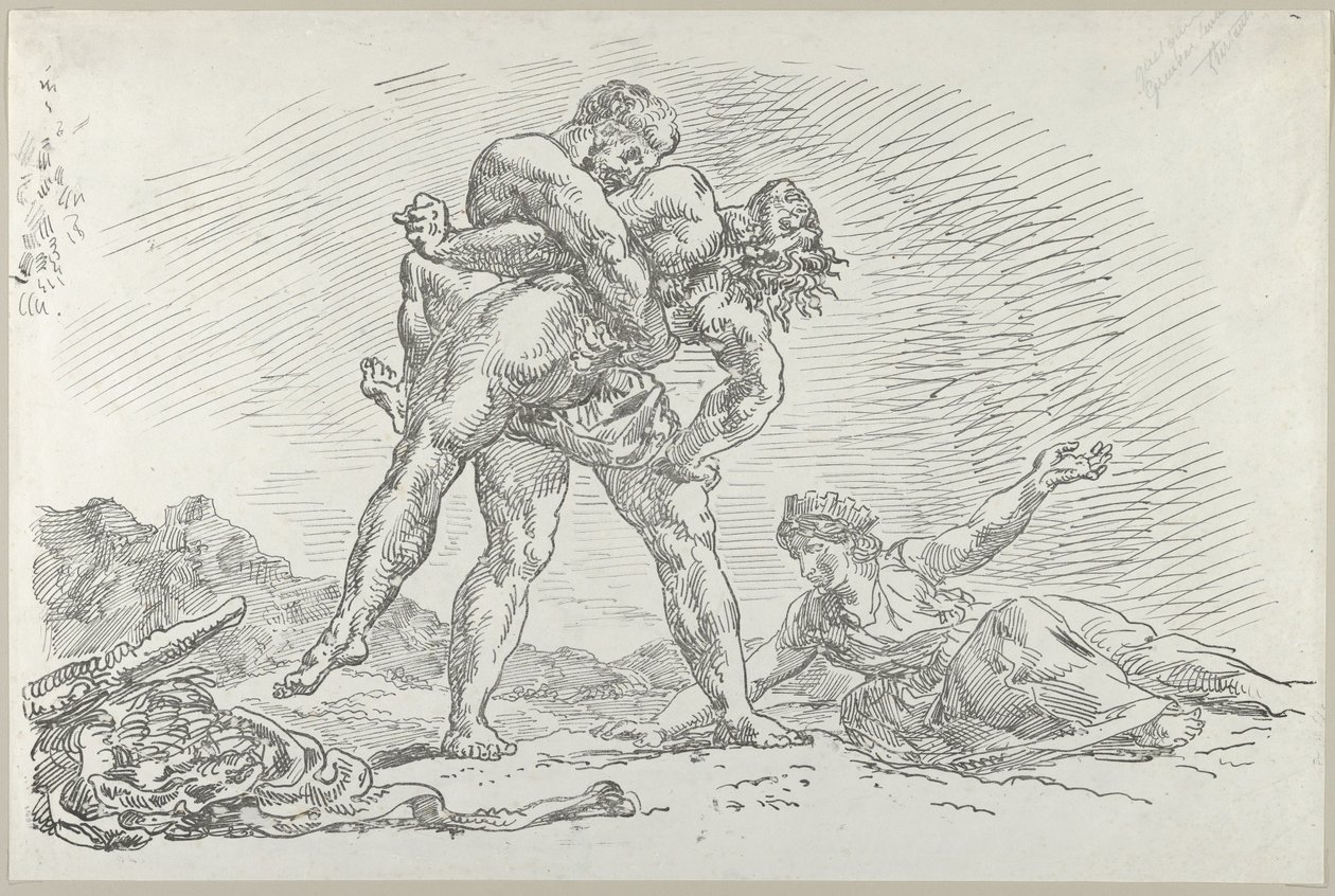 Herkules i Antaeus, 1852., 1852. autorstwa Eugène Delacroix