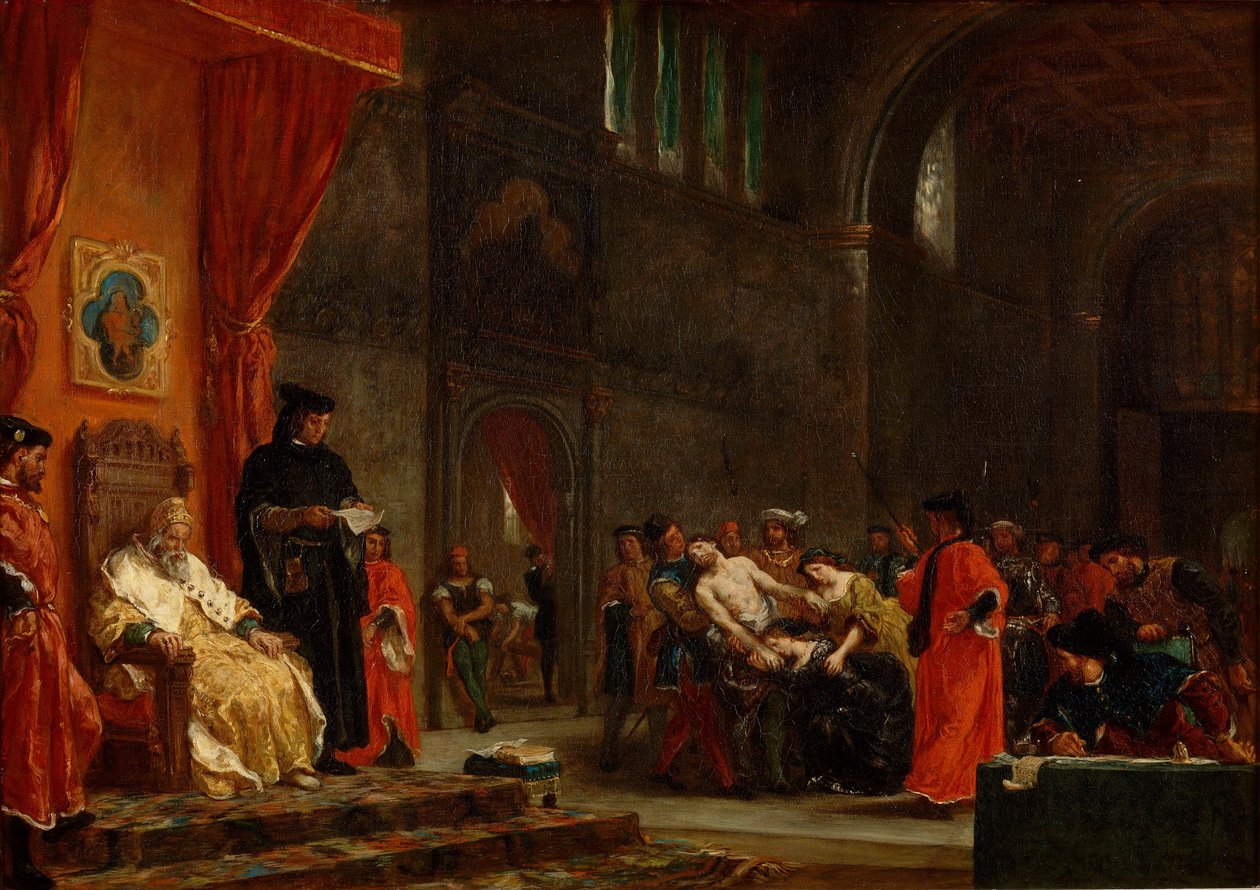 Dwa Foscari autorstwa Ferdinand Victor Eugene Delacroix