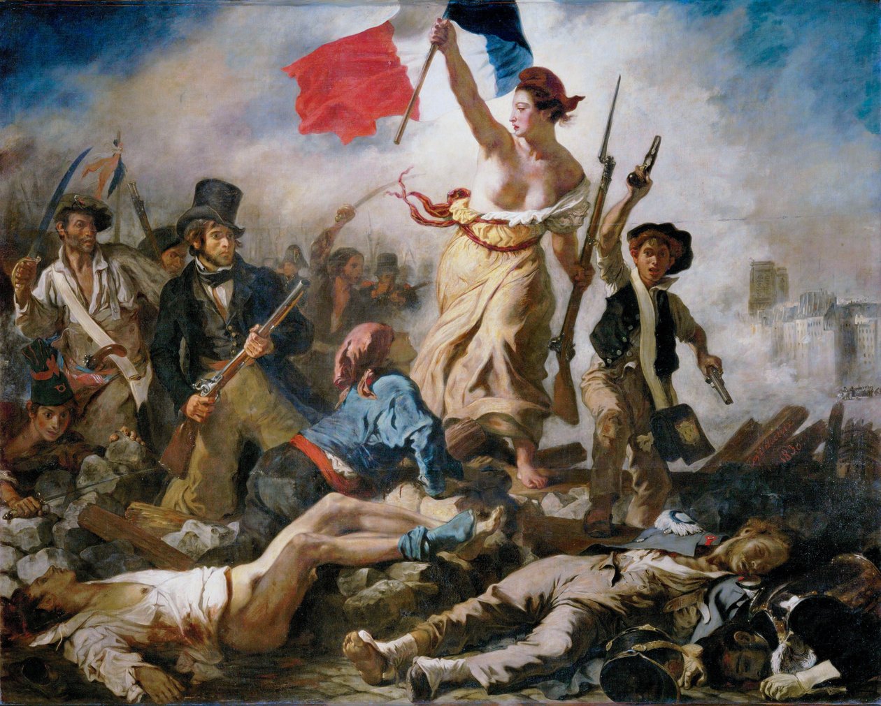 Wolność przewodząca ludziom autorstwa Eugène Delacroix