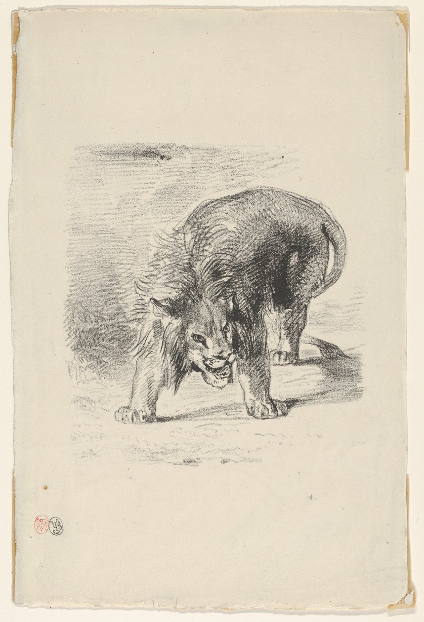 Lew stojący, 1833., 1833. autorstwa Eugène Delacroix