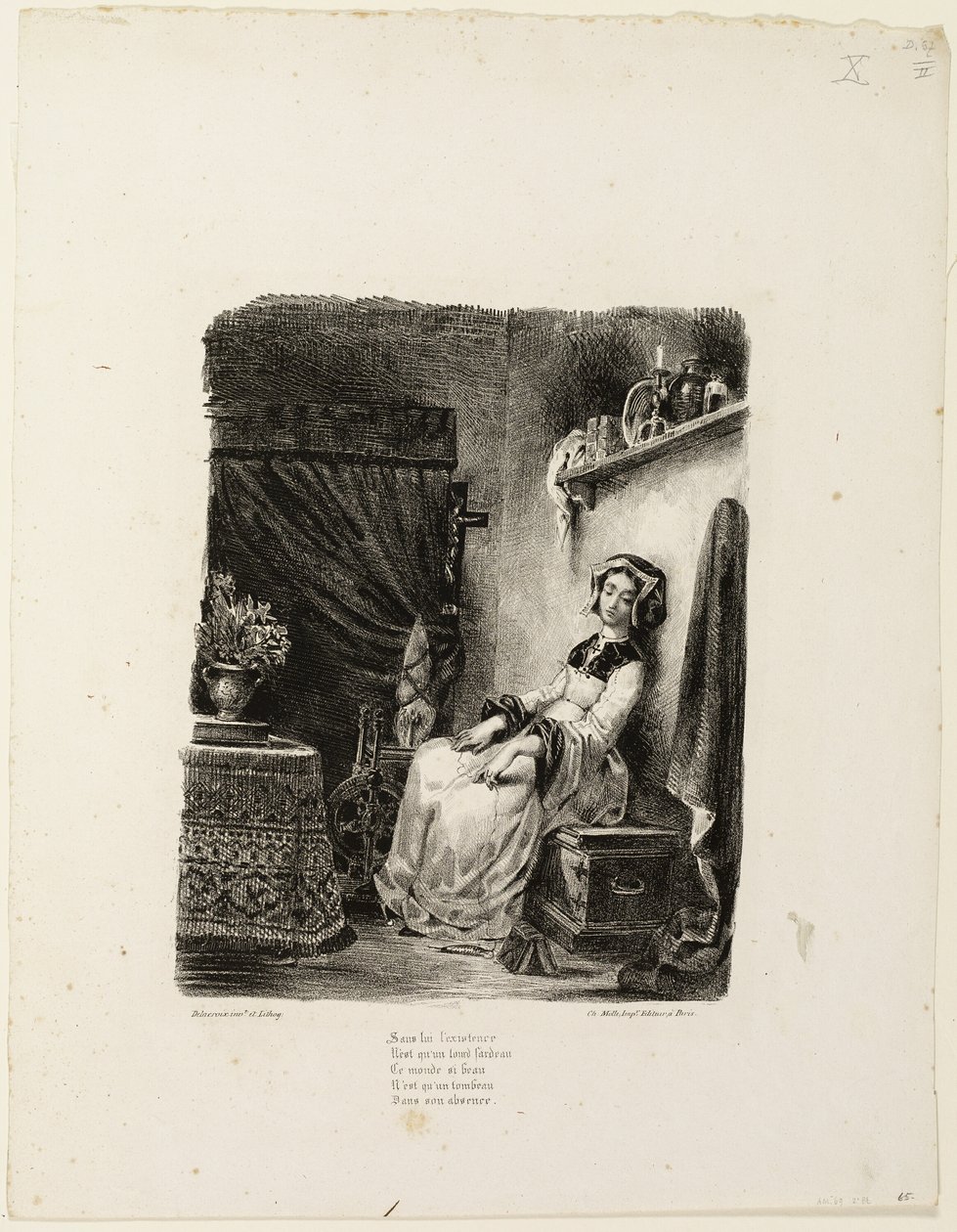 Małgorzata przy kołowrotku autorstwa Eugène Delacroix