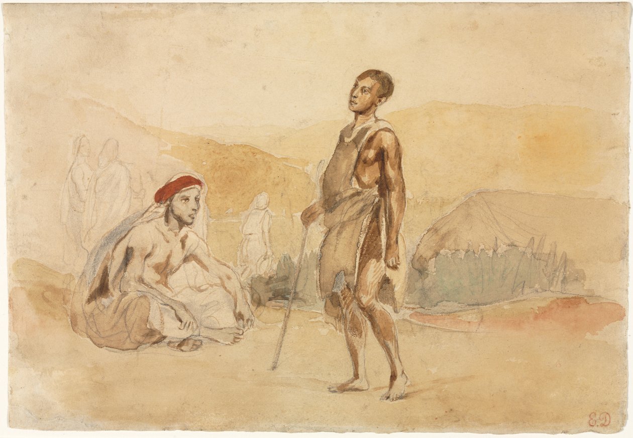 Marokańczycy na wsi autorstwa Eugène Delacroix