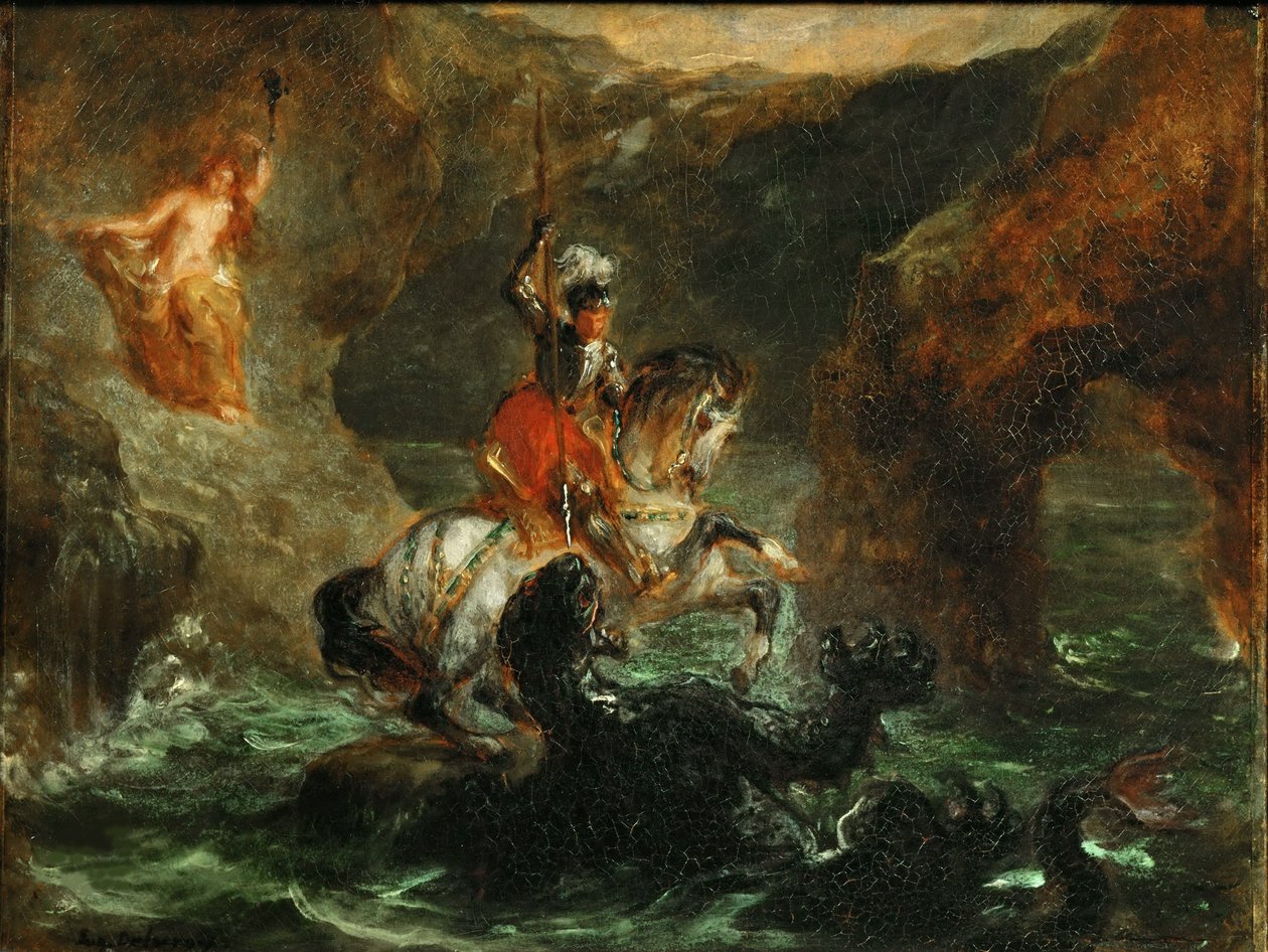 Perseusz uwalniający Andromedę, 1847. autorstwa Eugène Delacroix