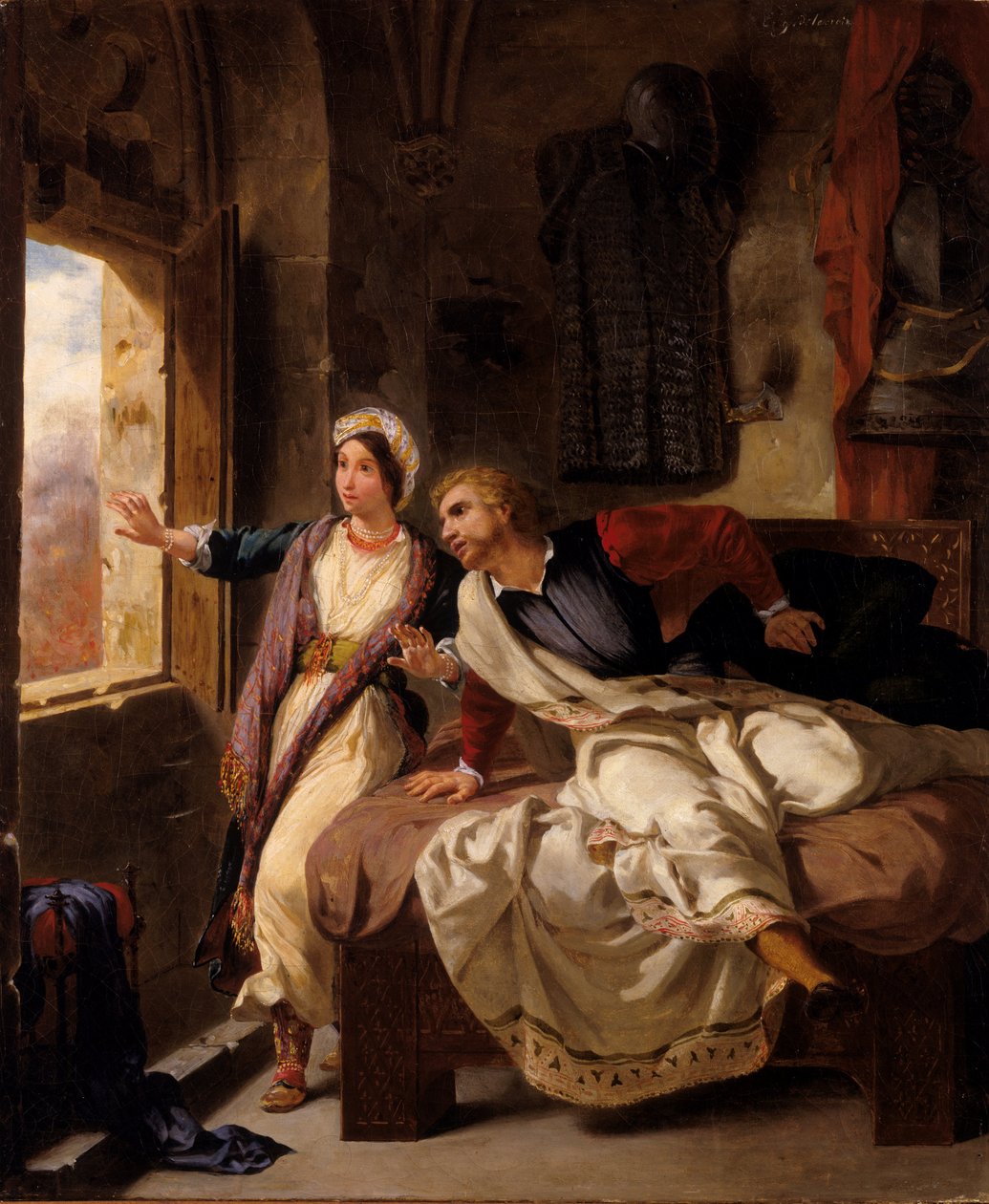 Rebecca i ranny Ivanhoe, 1823. autorstwa Ferdinand Victor Eugene Delacroix